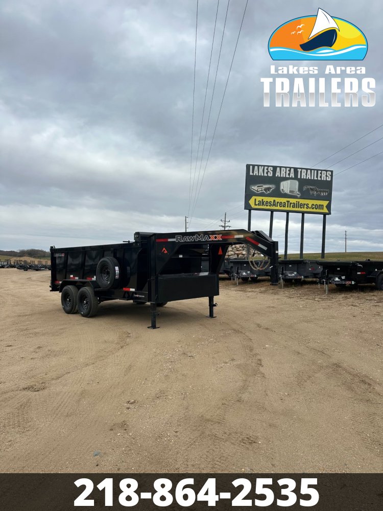 2026 RAWMAXX 83X14 LPX GOOSENECK DUMP TRAILER
