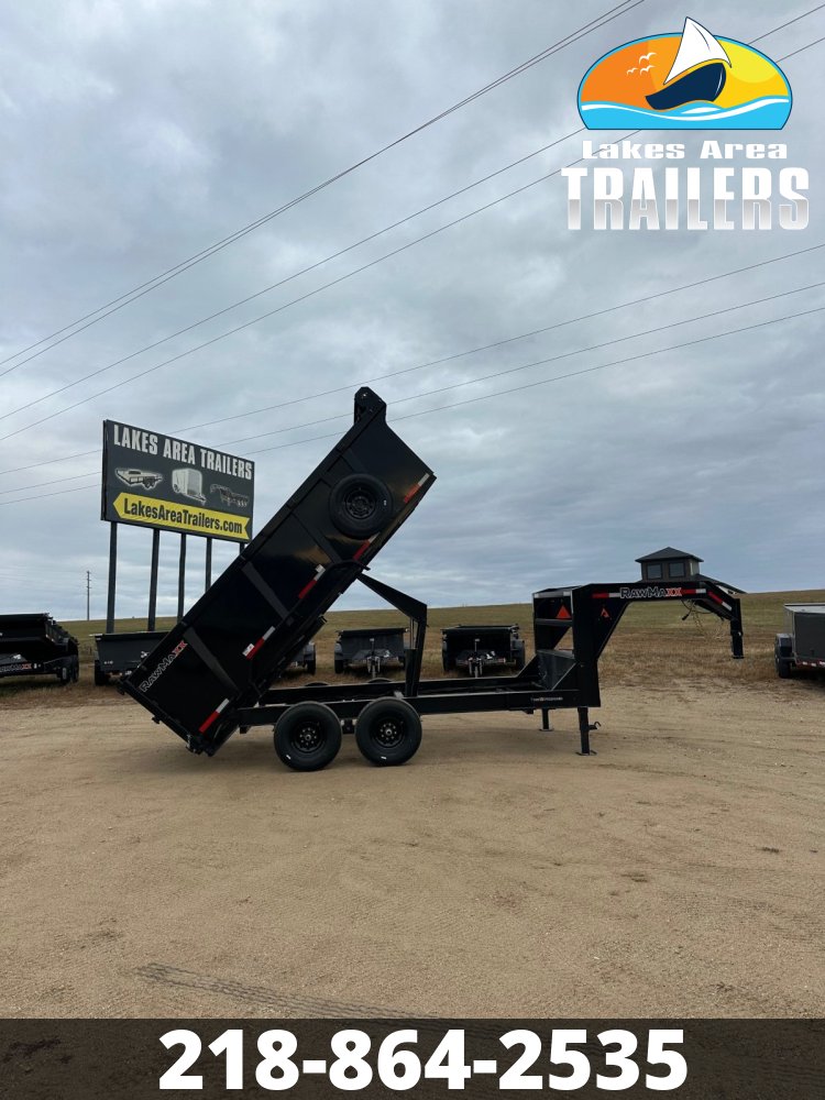 2026 RAWMAXX 83X14 LPX GOOSENECK DUMP TRAILER
