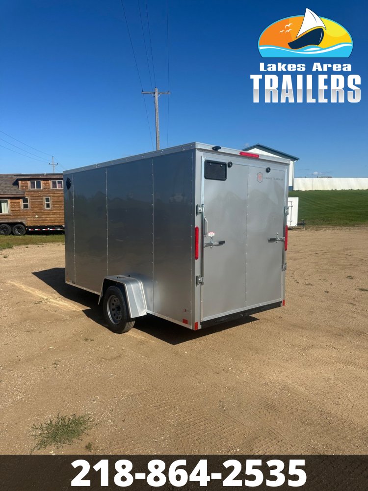 2026 CROSS 6X12 BETA SILVER ENCLOSED TRAILER