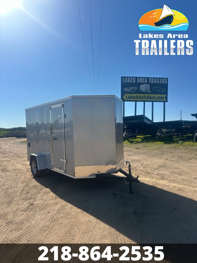 2026 CROSS 6X12 BETA SILVER ENCLOSED TRAILER
