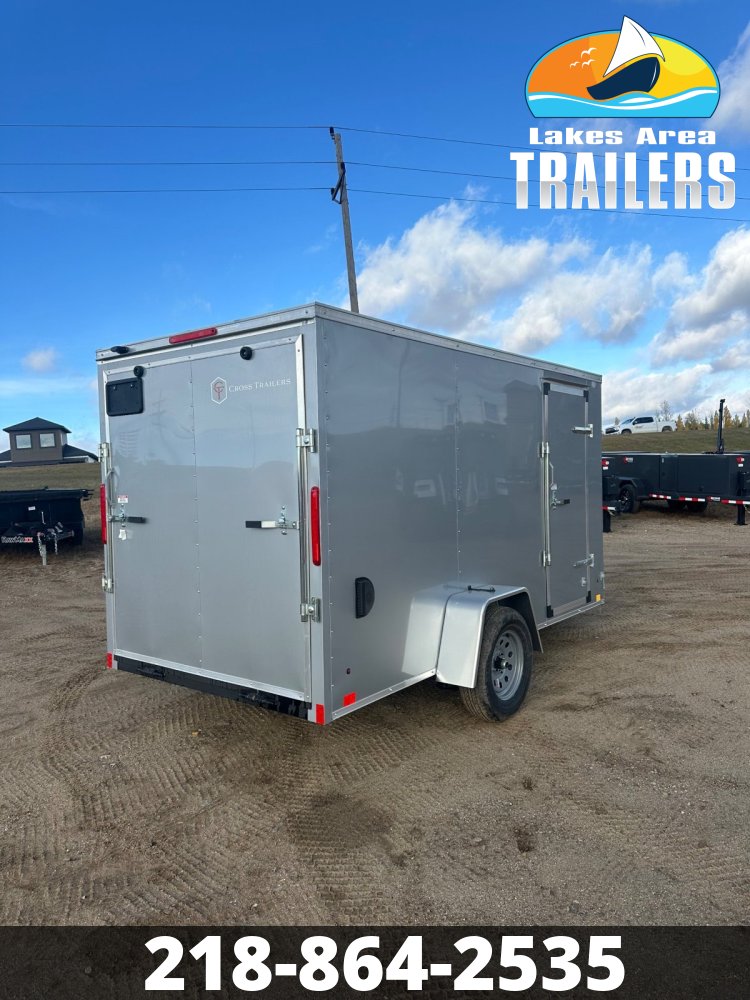 2026 CROSS 6X12 BETA SILVER ENCLOSED TRAILER