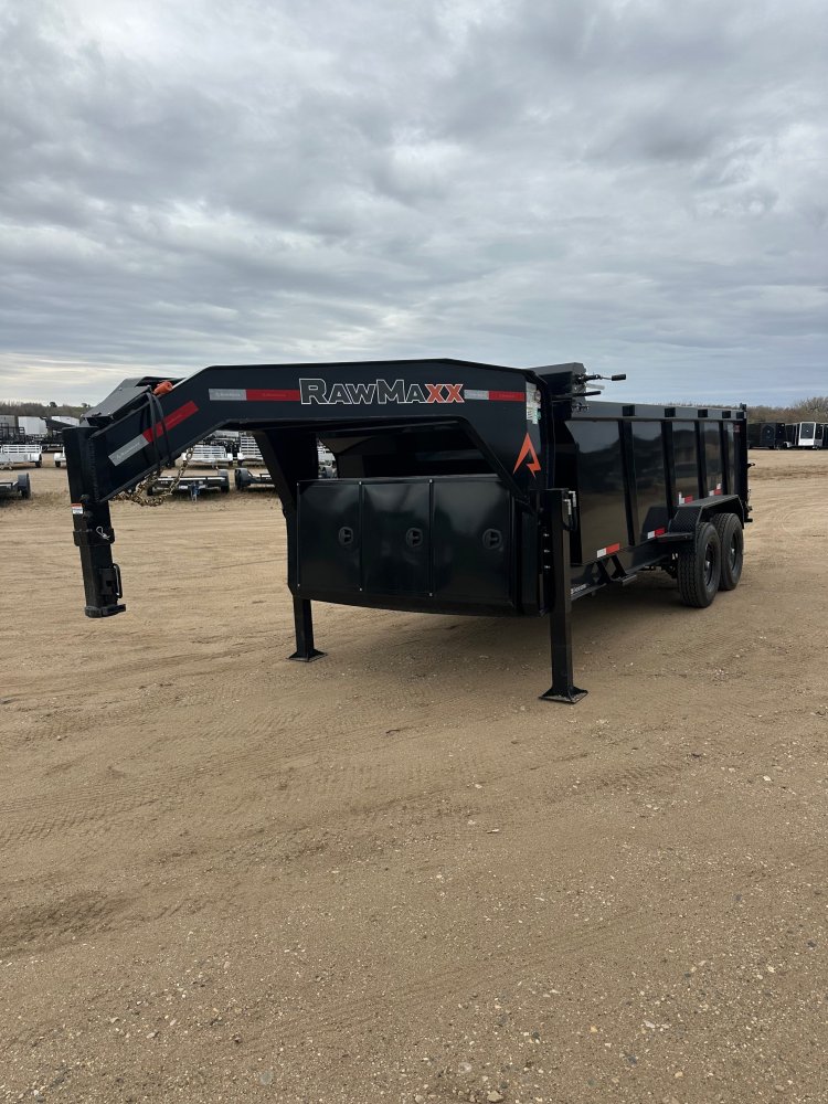 2026 RAWMAXX 83X16 LPX GOOSENECK DUMP TRAILER