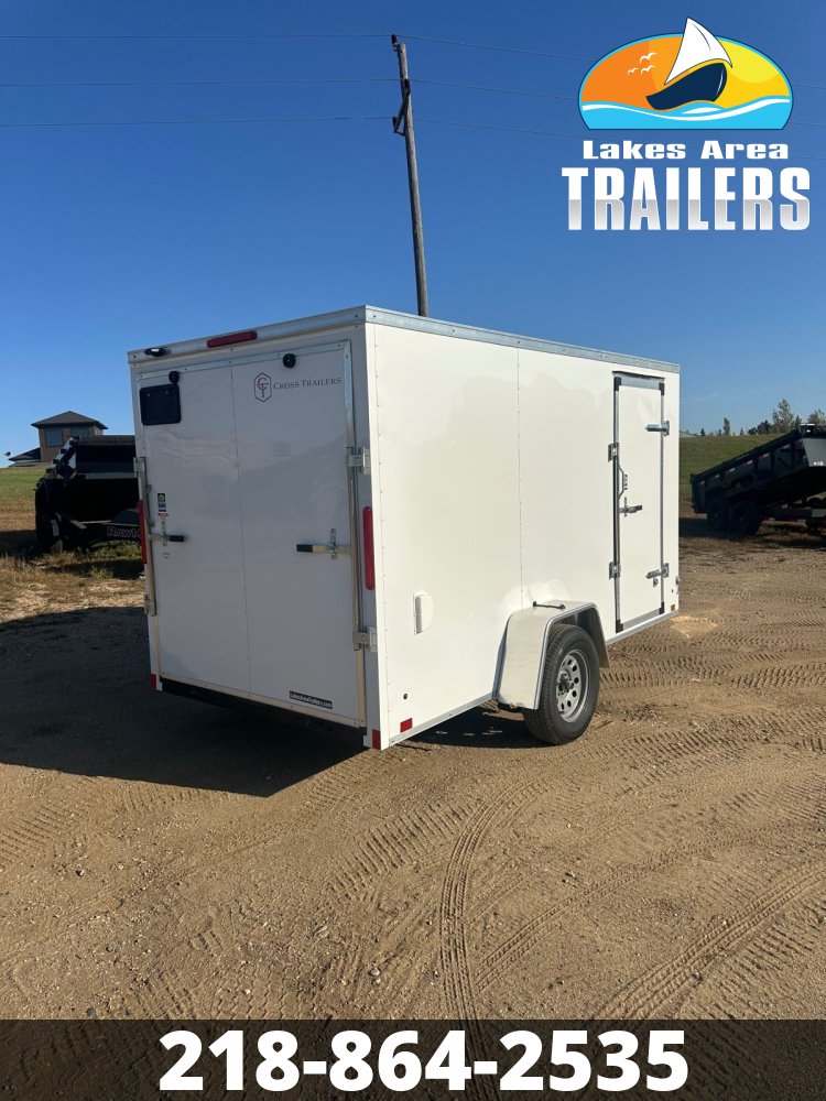 2026 CROSS 6X12 BETA WHITE ENCLOSED TRAILER