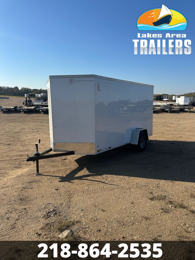 2026 CROSS 6X12 BETA WHITE ENCLOSED TRAILER