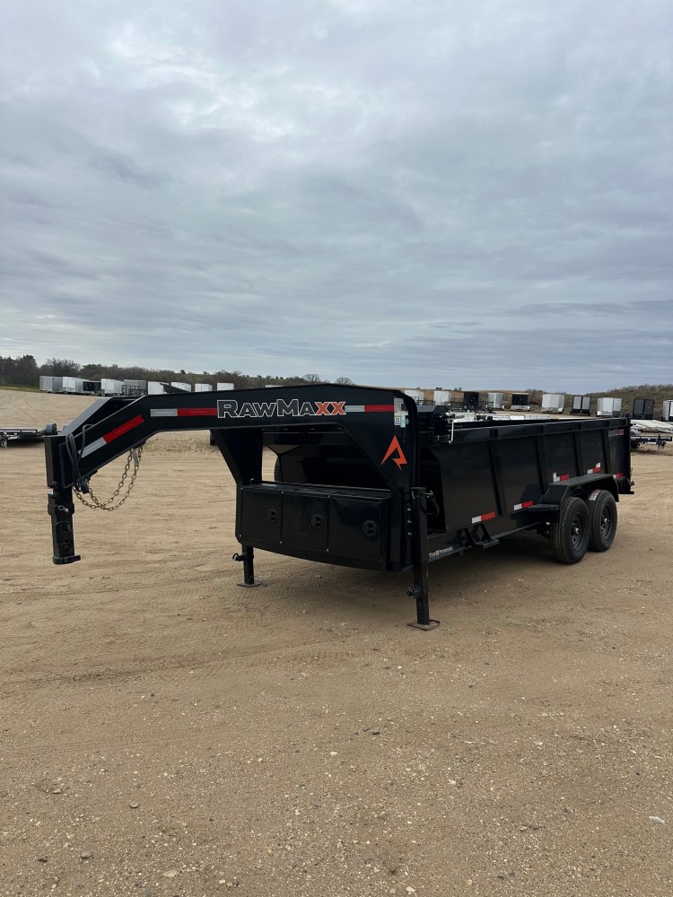 2026 RAWMAXX 83X16 LPX GOOSENECK DUMP TRAILER