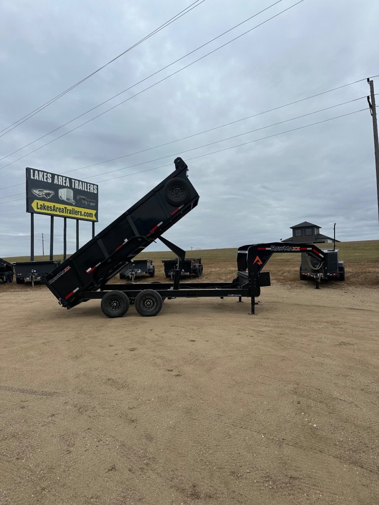 2026 RAWMAXX 83X16 LPX GOOSENECK DUMP TRAILER