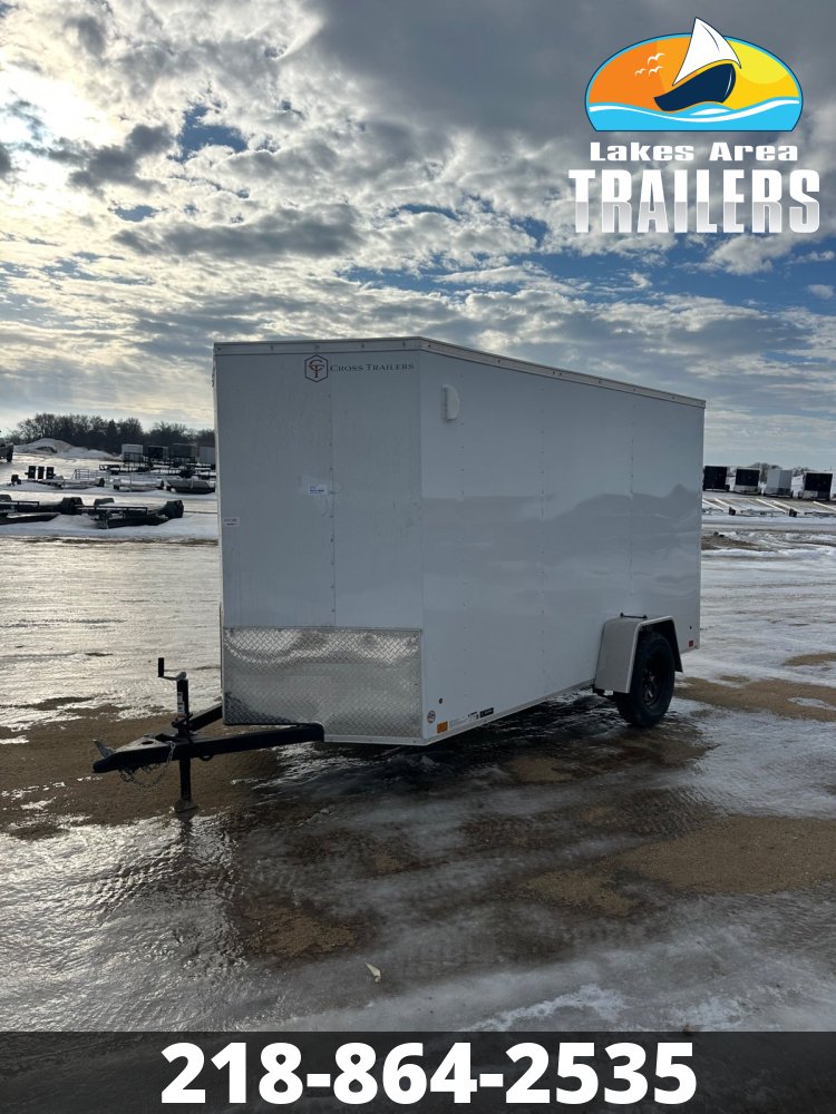 2026 CROSS 6X12 BETA WHITE ENCLOSED TRAILER
