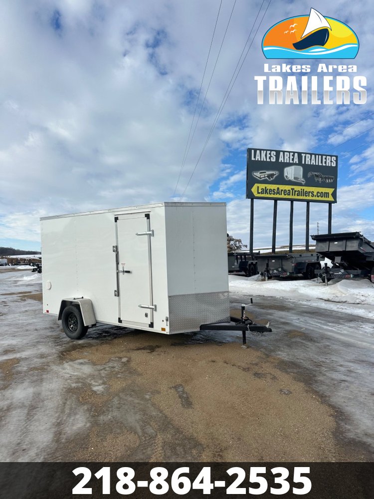2026 CROSS 6X12 BETA WHITE ENCLOSED TRAILER