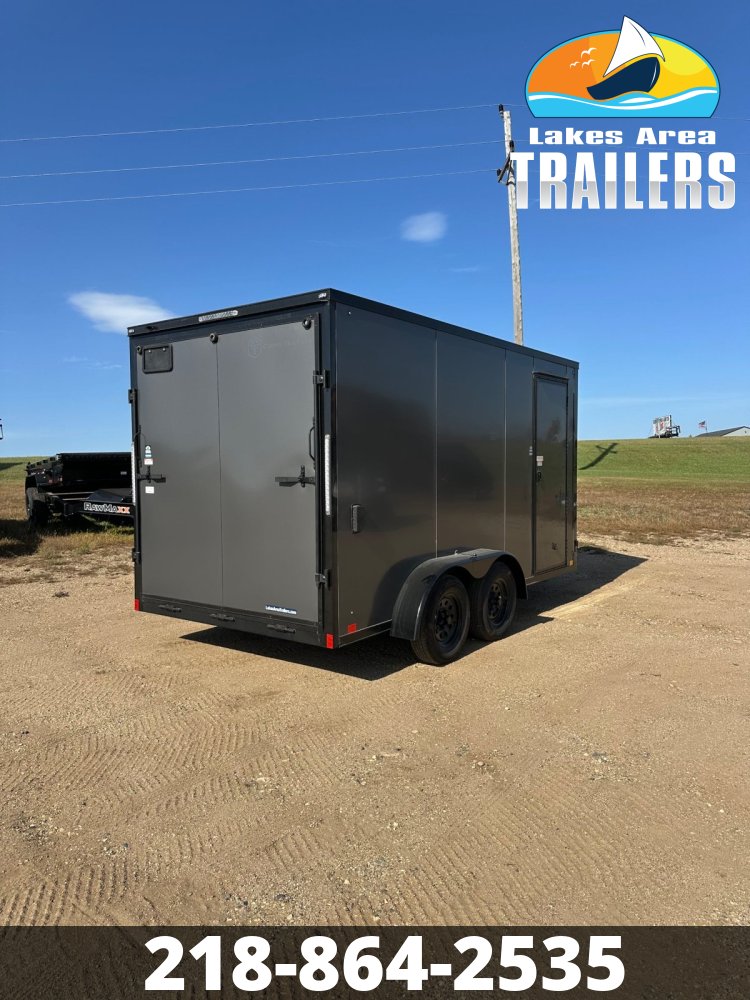2026 CROSS 7X14 ALPHA CHARCOAL BLACKOUT ENCLOSED TRAILER