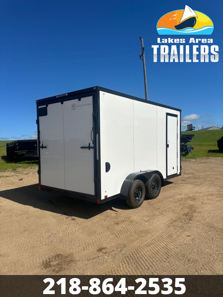 2026 CROSS 7X14 ALPHA WHITE ENCLOSED TRAILER