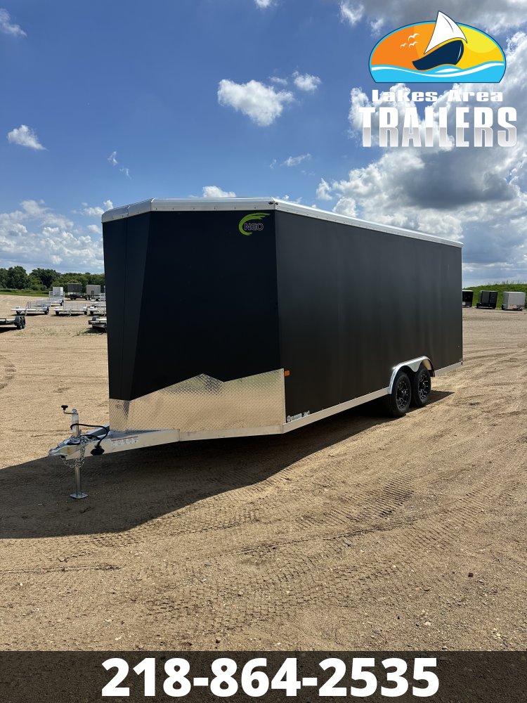 2026 NEO 8.5X20 NAUX MATTE BLACK ALUMINUM ENCLOSED TRAILER