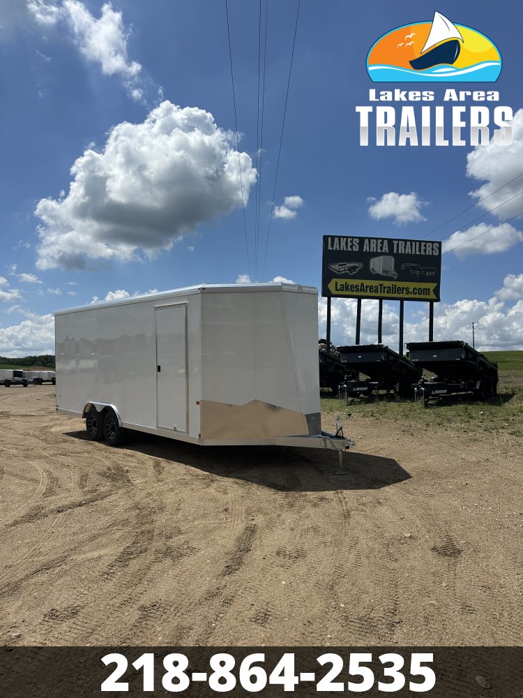 2026 NEO 8.5X20 NAUX WHITE ALUMINUM ENCLOSED TRAILER