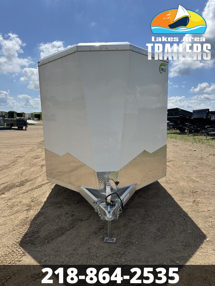 2026 NEO 8.5X20 NAUX WHITE ALUMINUM ENCLOSED TRAILER