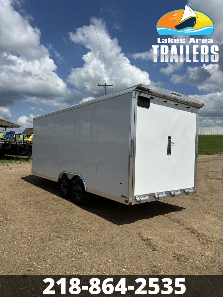 2026 NEO 8.5X20 NAUX WHITE ALUMINUM ENCLOSED TRAILER