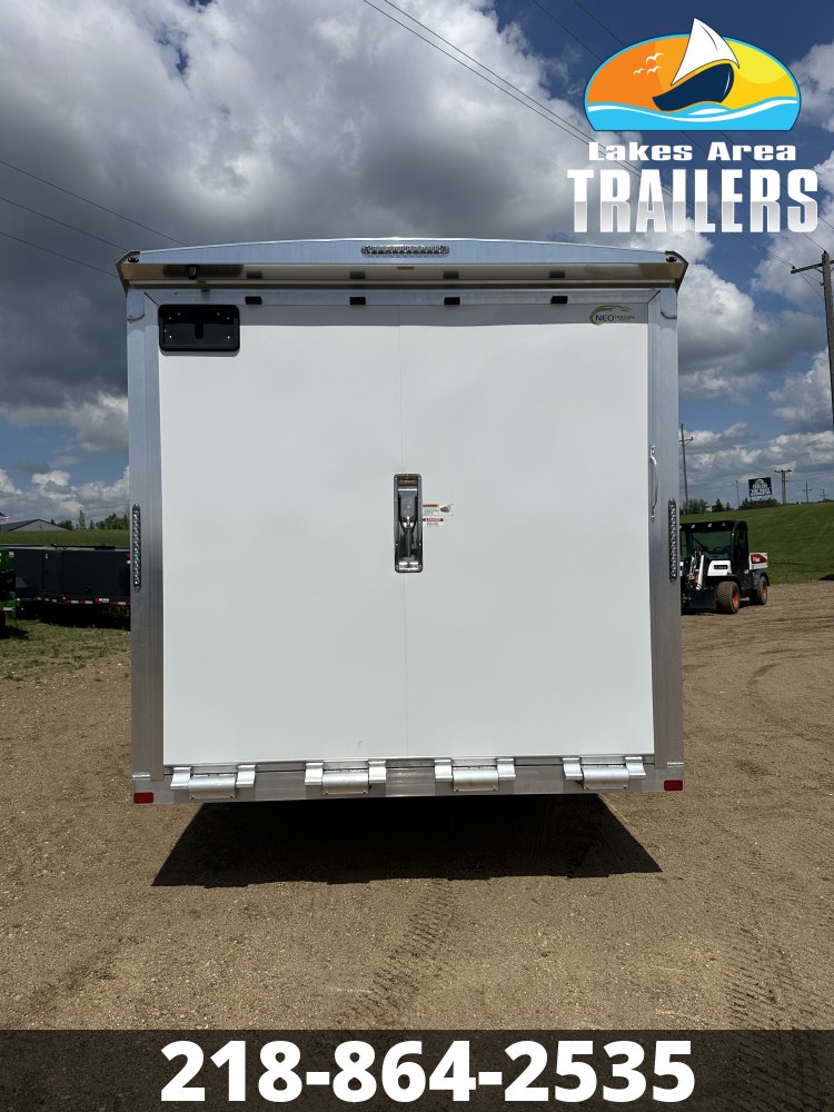 2026 NEO 8.5X20 NAUX WHITE ALUMINUM ENCLOSED TRAILER