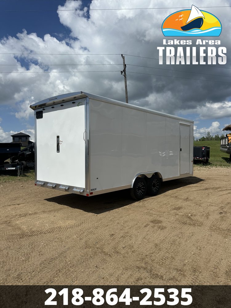 2026 NEO 8.5X20 NAUX WHITE ALUMINUM ENCLOSED TRAILER