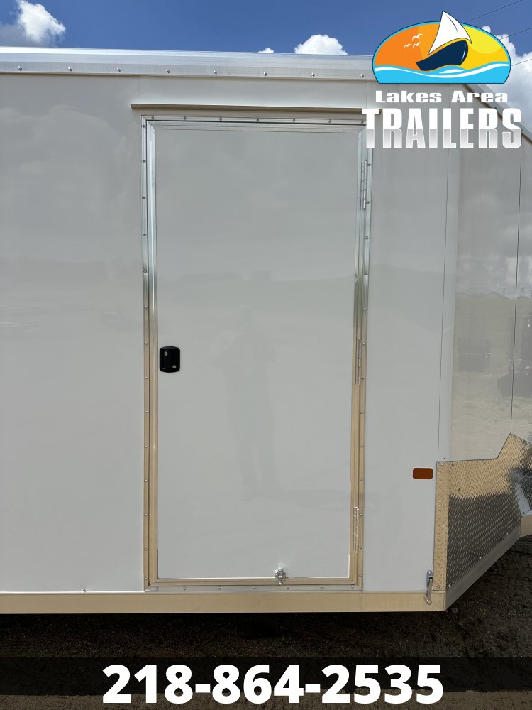2026 NEO 8.5X20 NAUX WHITE ALUMINUM ENCLOSED TRAILER