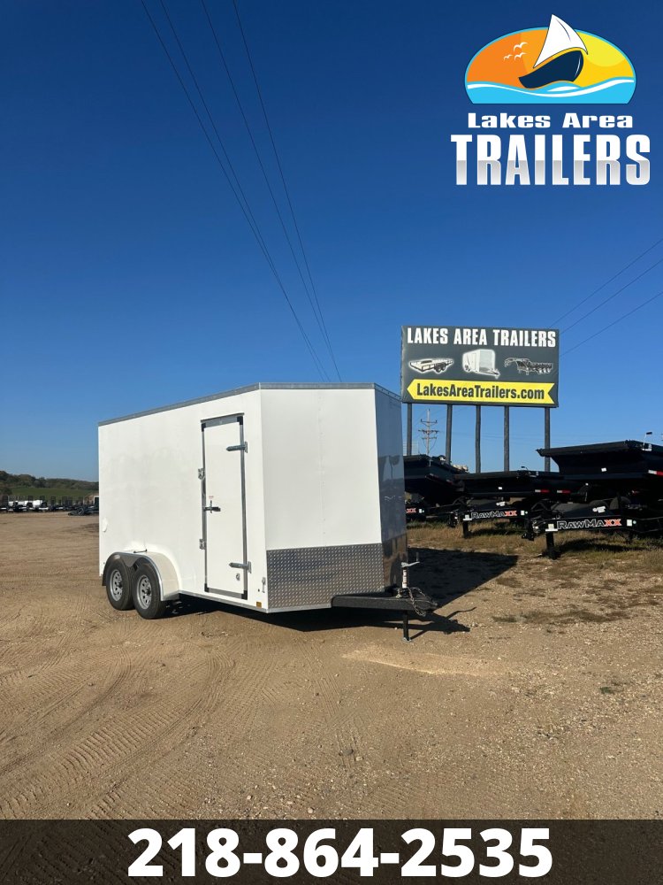 2026 CROSS 7X14 BETA WHITE ENCLOSED TRAILER