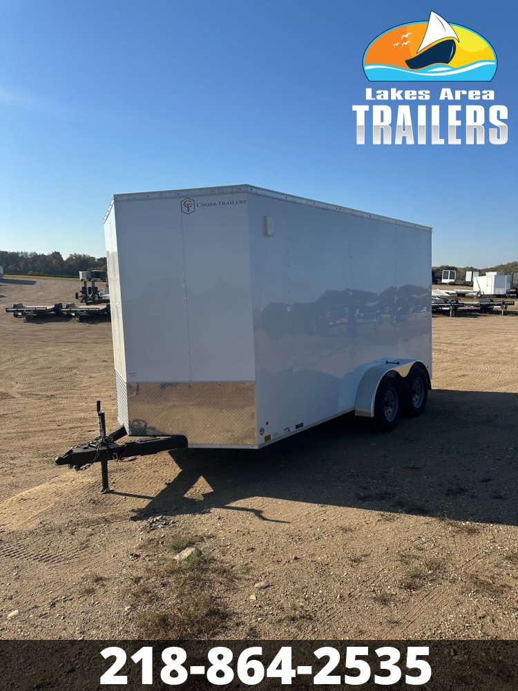 2026 CROSS 7X14 BETA WHITE ENCLOSED TRAILER