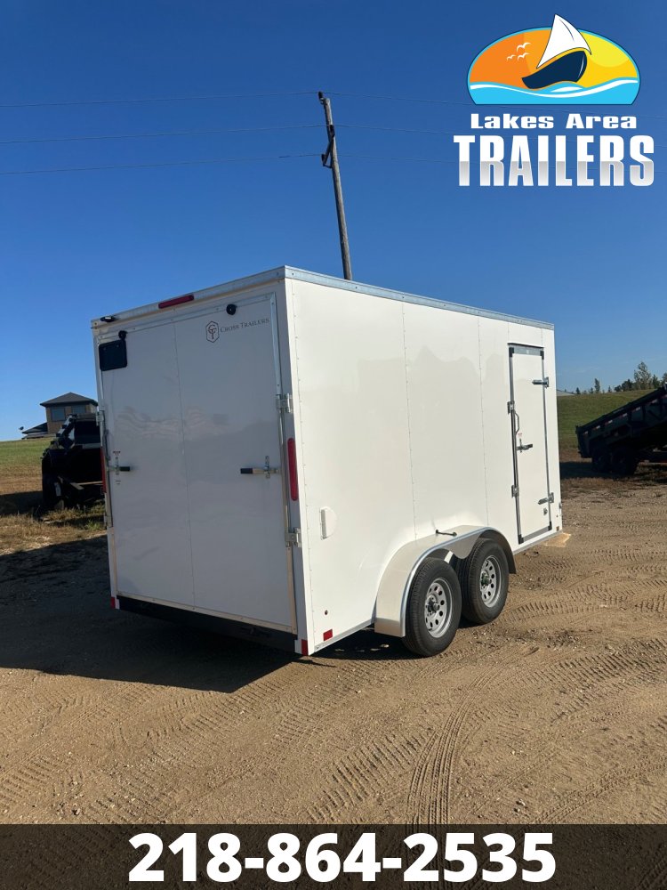 2026 CROSS 7X14 BETA WHITE ENCLOSED TRAILER