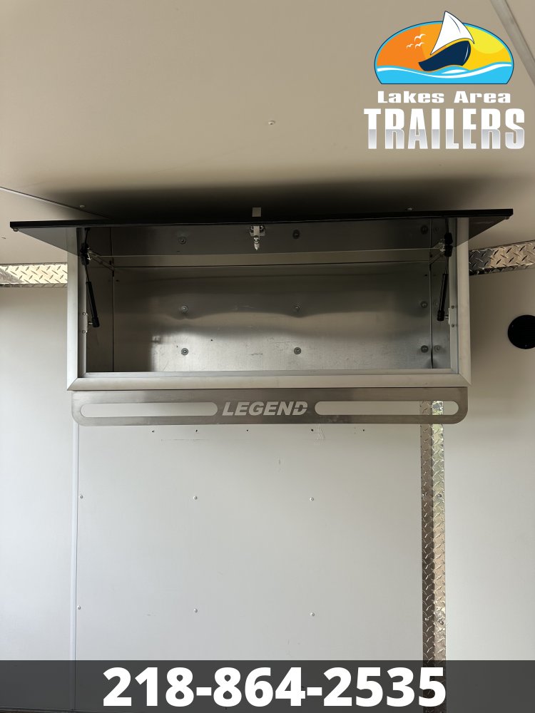 2021 LEGEND 7.5X27 CHARCOAL/BLACK ALUMINUM ENCLOSED SNOWMOBILE TRAILER