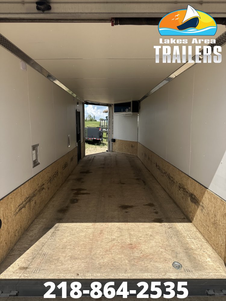 2021 LEGEND 7.5X27 CHARCOAL/BLACK ALUMINUM ENCLOSED SNOWMOBILE TRAILER
