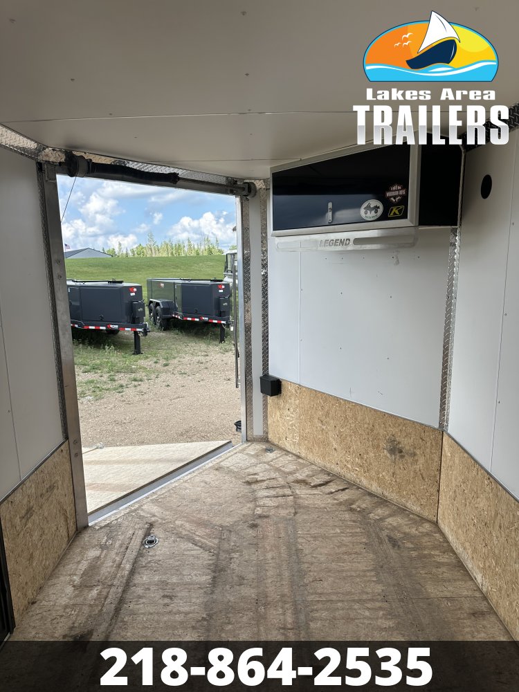 2021 LEGEND 7.5X27 CHARCOAL/BLACK ALUMINUM ENCLOSED SNOWMOBILE TRAILER