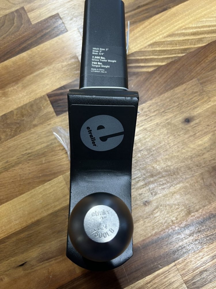 Ball Mount w/ Pre-Torqued 2" Ball - 2" Drop- 7,500lbs