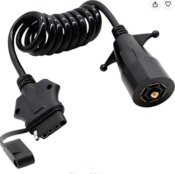 7 Pin to 5 Pin Trailer Light Adapter