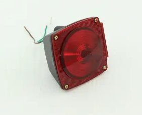 4 in square red tail light right side
