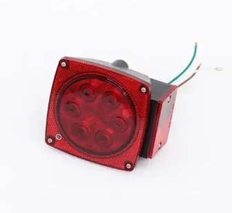 Peterson Combination Trailer Tail Light - 7 Function - Incandescent - Square - Driver Side