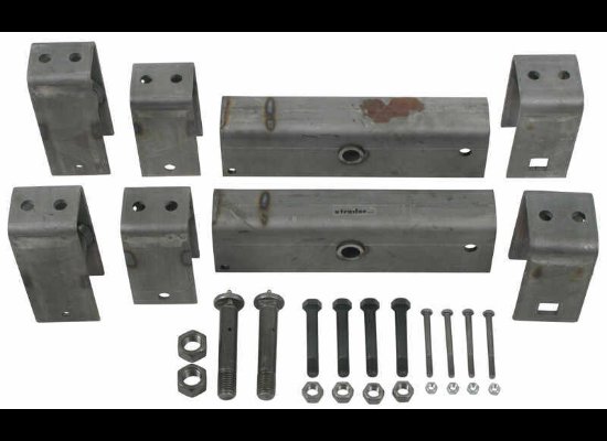 Tandem-Axle Trailer Hanger Kit for 2" Slipper Springs - 13-1/8"