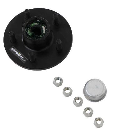 Trailer Idler Hub Assembly for 3.5K Axles - 5 on 4-1/2 - Pre-Greased
