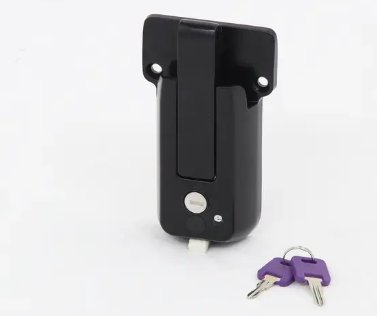 Global Link Vise Lock for Cam-Action Door Latch - Keyed Alike Option - Black