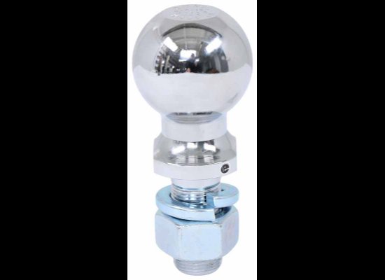 2-5/16" Hitch Ball - 1" Diameter x 2-1/4" Long Shank - Chrome - 10,000 lbs