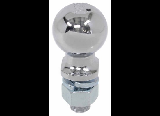 2-5/16" Hitch Ball - 1" Diameter x 2-1/8" Long Shank - Chrome - 7,500 lbs