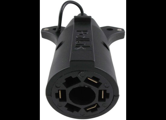 Trailer Tow Vehicle Electrical Adapter: 7-Way RV 4 Flat: 4 Flat
