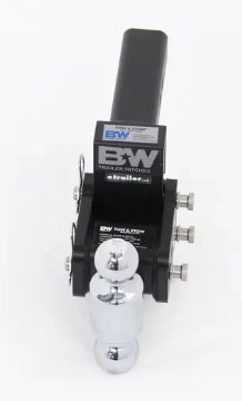 B&W Tow & Stow 2-Ball Mount - 2" Hitch - 3" Drop, 3-1/2" Rise - 7.5K - Black