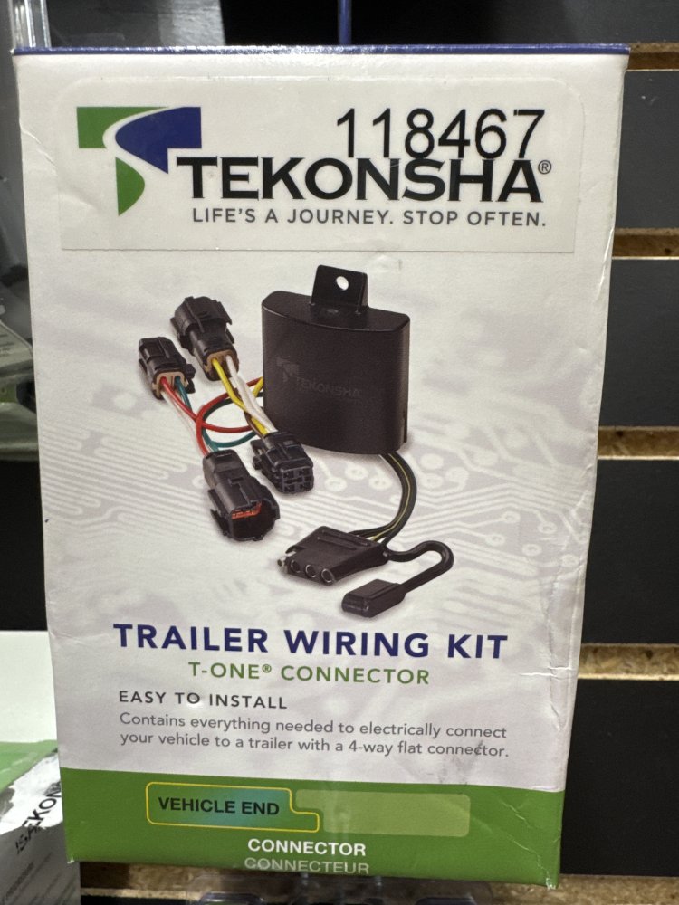 T-One Vehicle Wiring Harness with 4-Pole Flat Trailer Connector