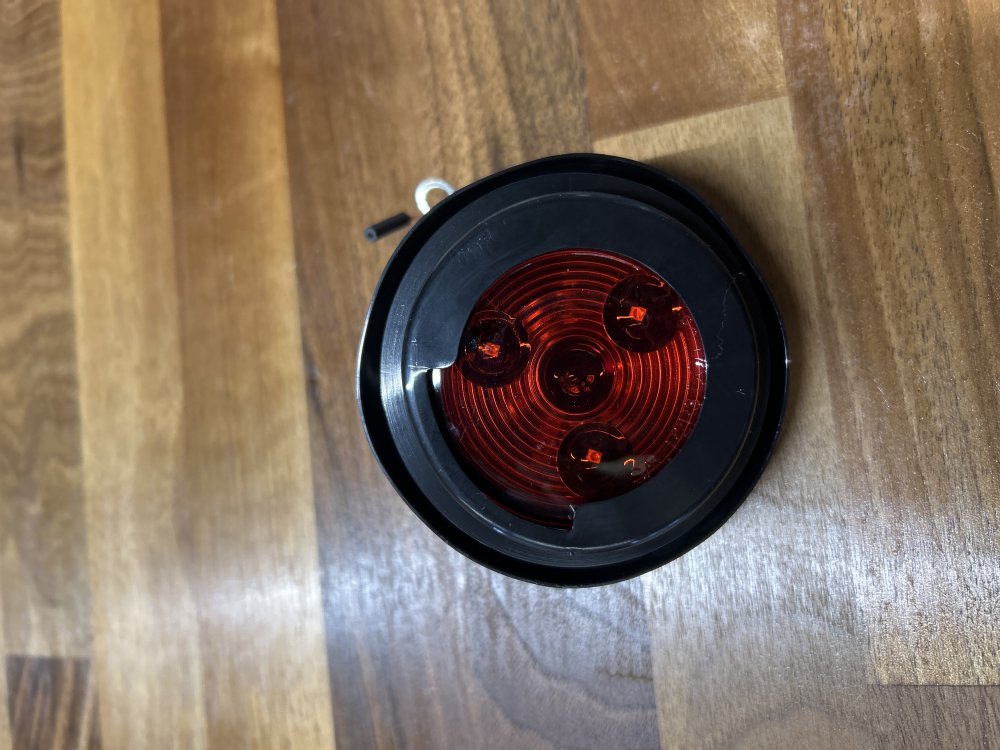 2 IN ROUND DARK RED LED LIGHT