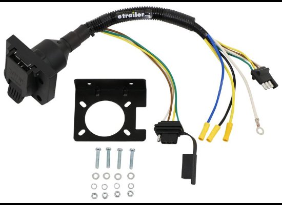 Curt Trailer Connector Adapter - 4-Way to 7-Way RV and 4-Way Flat