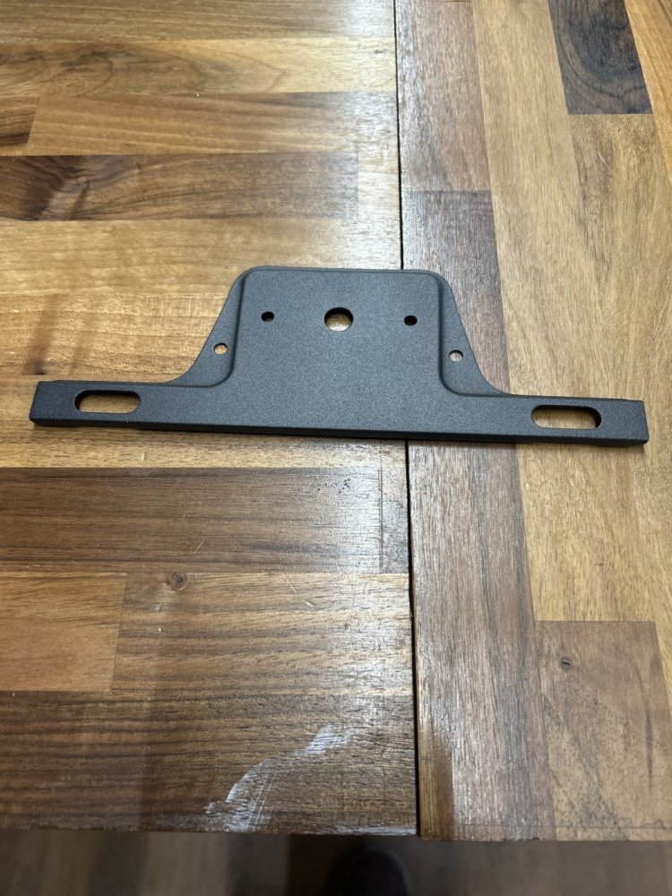 LICENSE PLATE BRACKET BLACK METAL