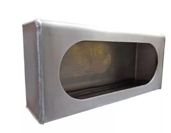 Steel Trailer Light Box Housing silver