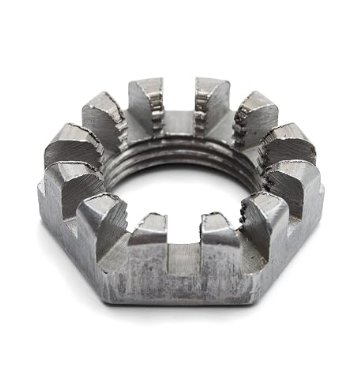 Castle Nut 1'-14 Thread 12 Slot for Standard Trailer Spindles