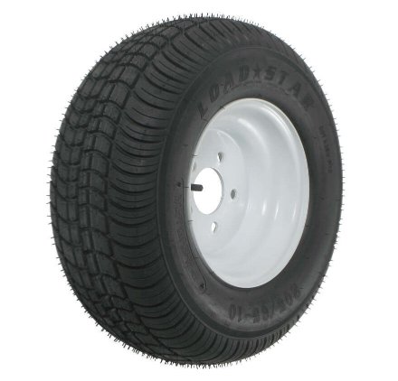 205/65-10 Bias Trailer Tire with 10" White Load Range B