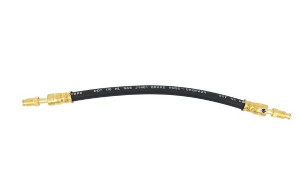 DeeMaxx Hydraulic Brake Line - Rubber - 3/16" Brass Male Inverted Flares - 1' Long