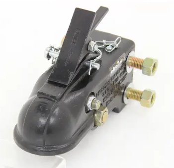 Trailer Coupler - Adjustable Channel Mount - Squeeze Latch - Black - 2-5/16" Ball - 15,000 lbs