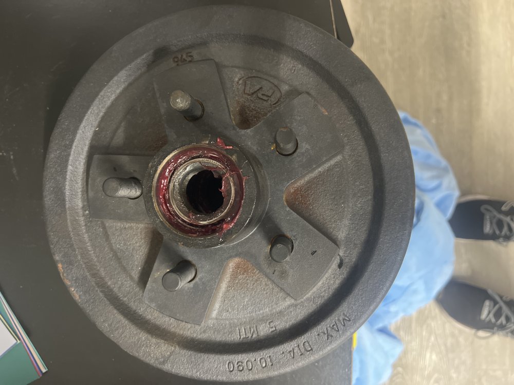 3.5k 5 lug Trailer hub/drum assembly