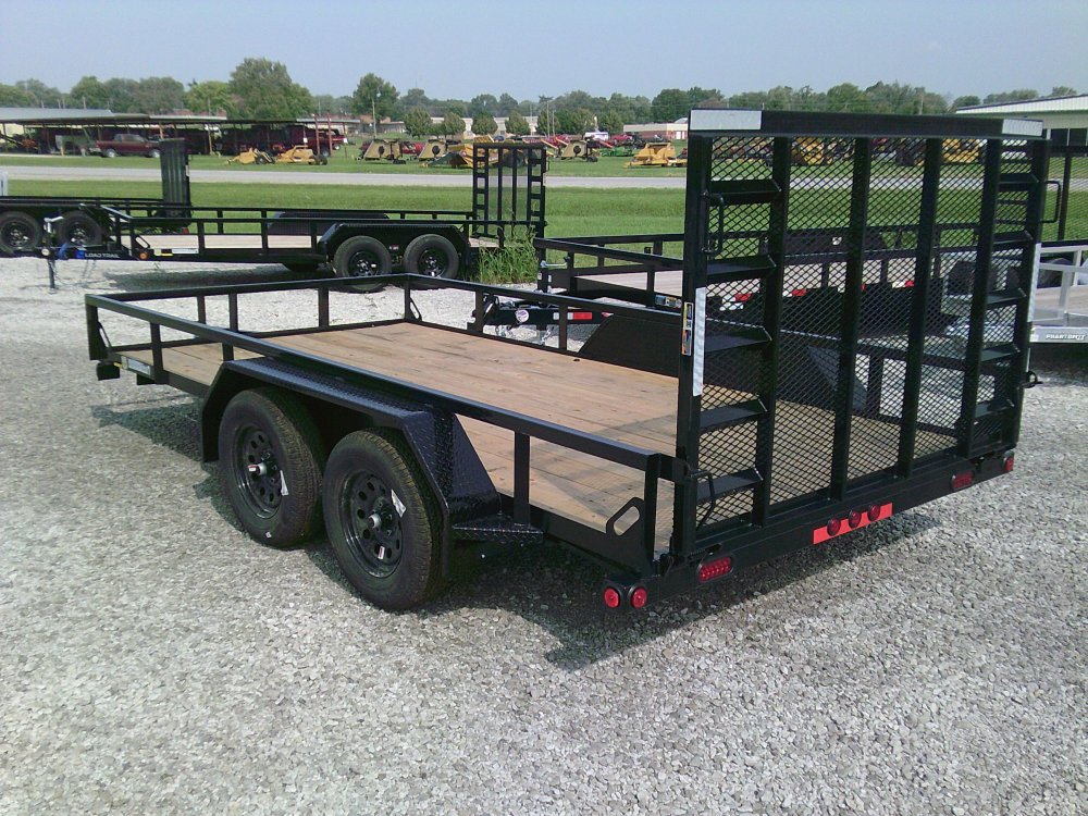 83" x 14' Tandem Axle Utility (2" x 3" Angle Frame)