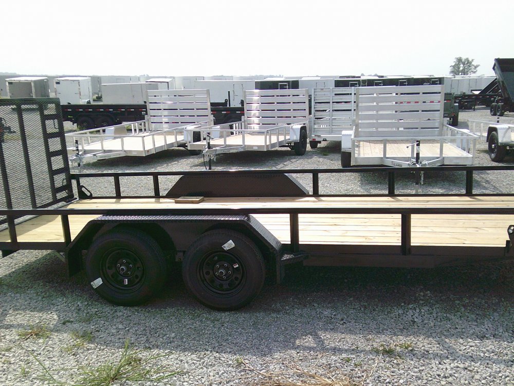 83" x 18' Tandem Axle Utility (2" x 3" Angle Frame)